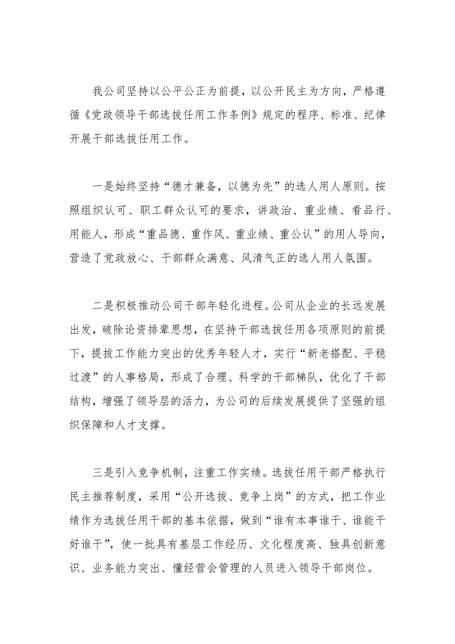 2021年干部选拔任用工作情况自查报告_第2页