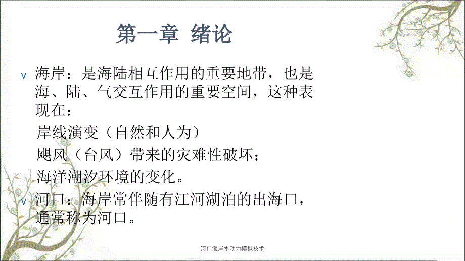 河口海岸水动力模拟技术课件_第2页