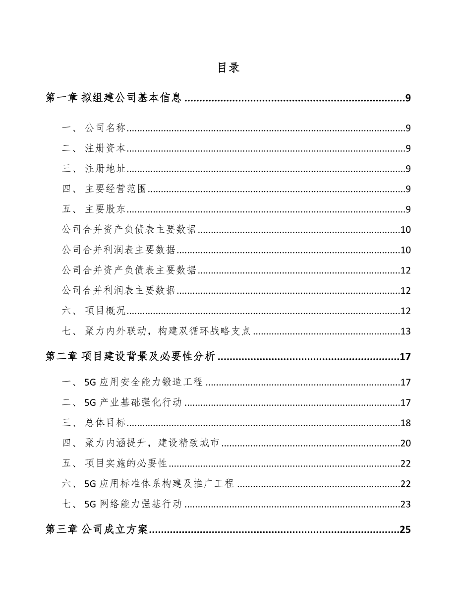 日照关于成立5G应用公司可行性研究报告_第4页