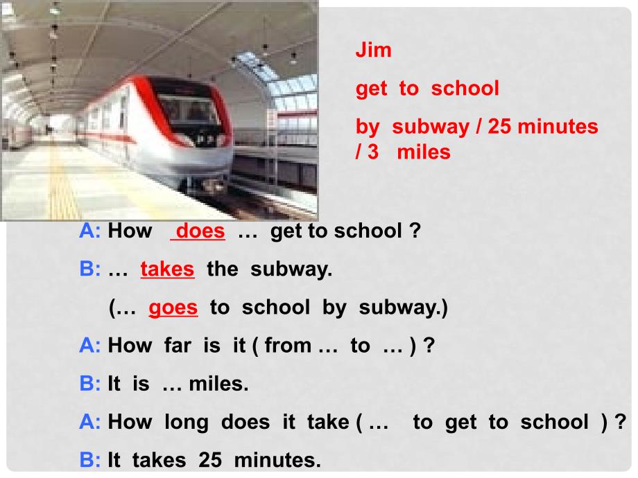 浙江省瑞安市新华中学八年级英语《Unit4 How do you get to school？》课件四 浙教版_第2页