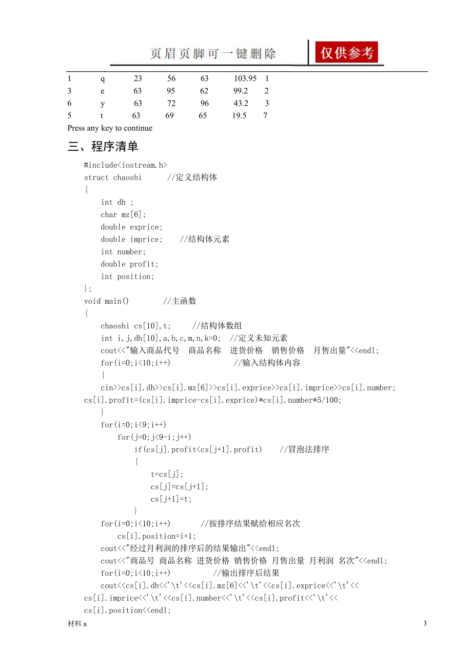 超市货单管理【特选材料】_第3页