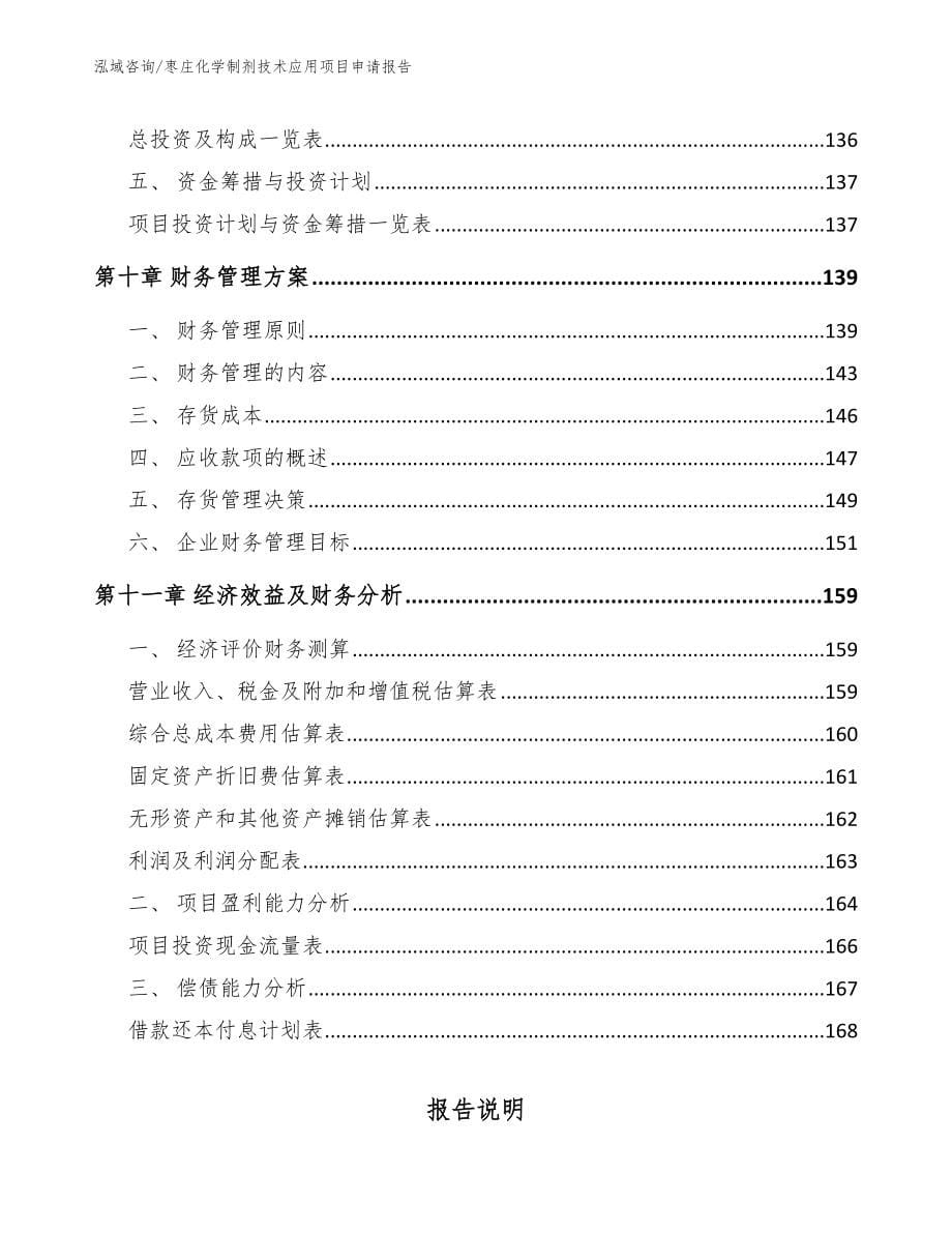 枣庄化学制剂技术应用项目申请报告（模板）_第5页