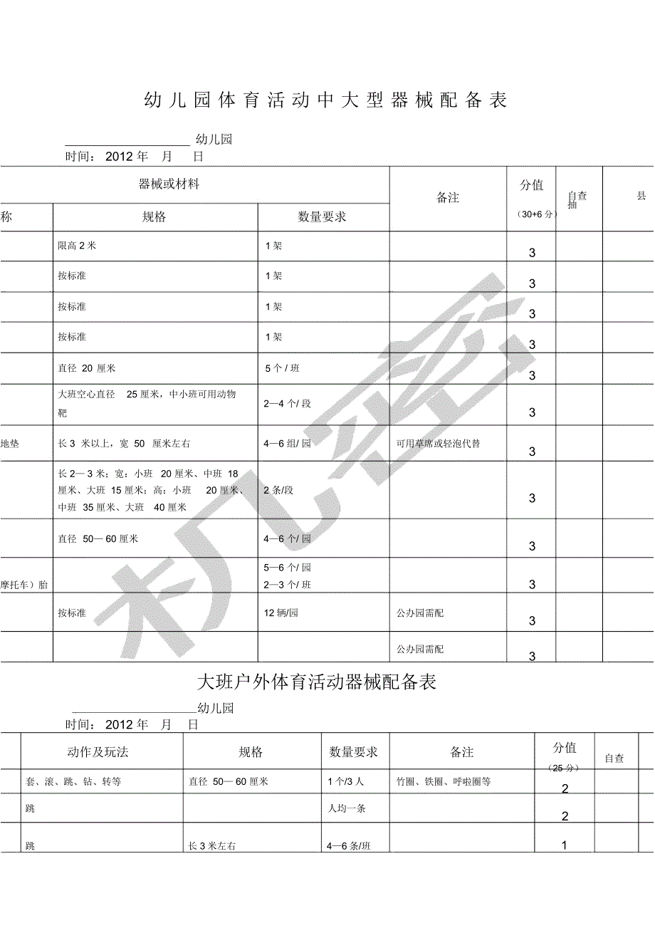 户外体育活动器械配备表_第1页