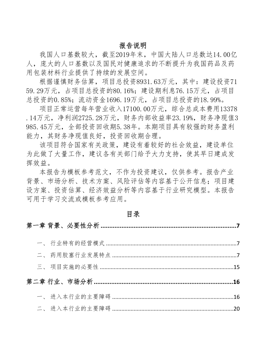 河北注射药品包装材料项目可行性研究报告(DOC 75页)_第2页