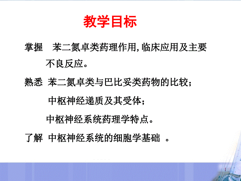 中枢神经系统镇静催眠药ppt课件_第1页