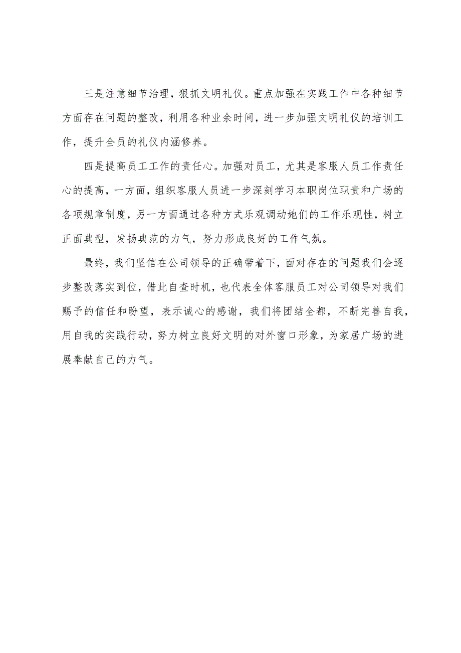 公司客服部自查报告模板.docx_第3页