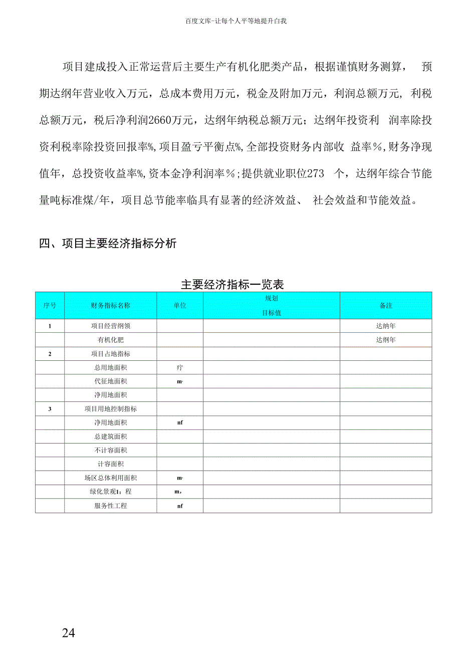 有机化肥项目财务分析评价_第4页