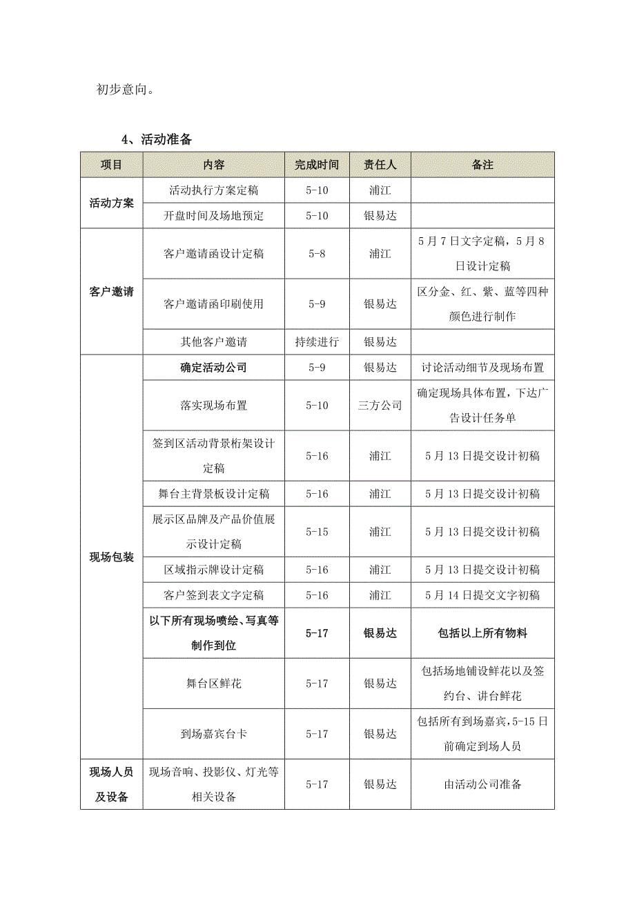 客户见面会活动策划方案_第5页