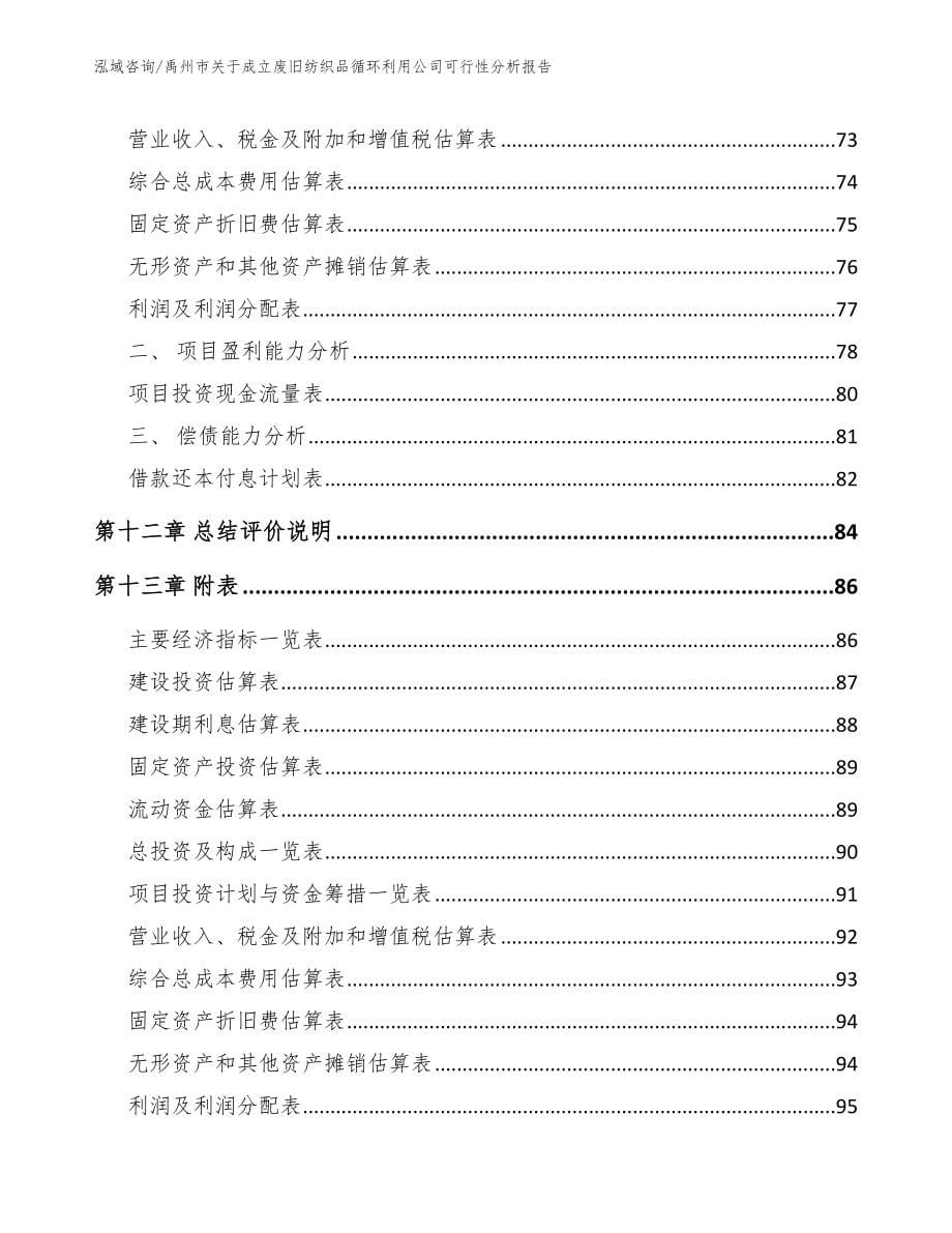 禹州市关于成立废旧纺织品循环利用公司可行性分析报告_第5页