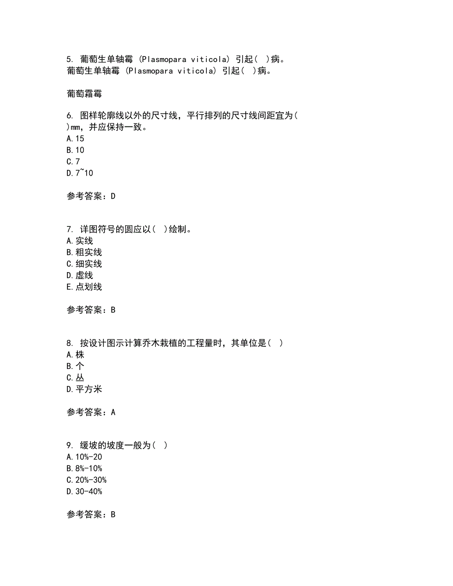 川农21秋《园林工程本科》平时作业2-001答案参考69_第2页