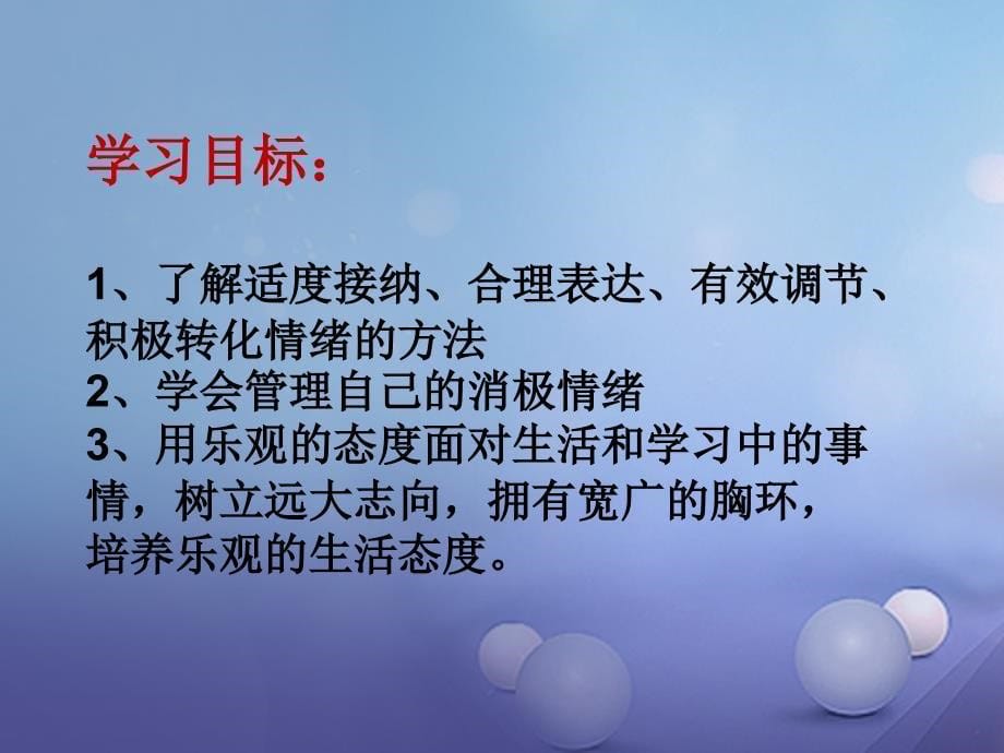 七年级道德与法治下册 第1单元 做情绪的主人 第1课 七彩情绪 第3框 管理情绪课件3 北师大版_第5页