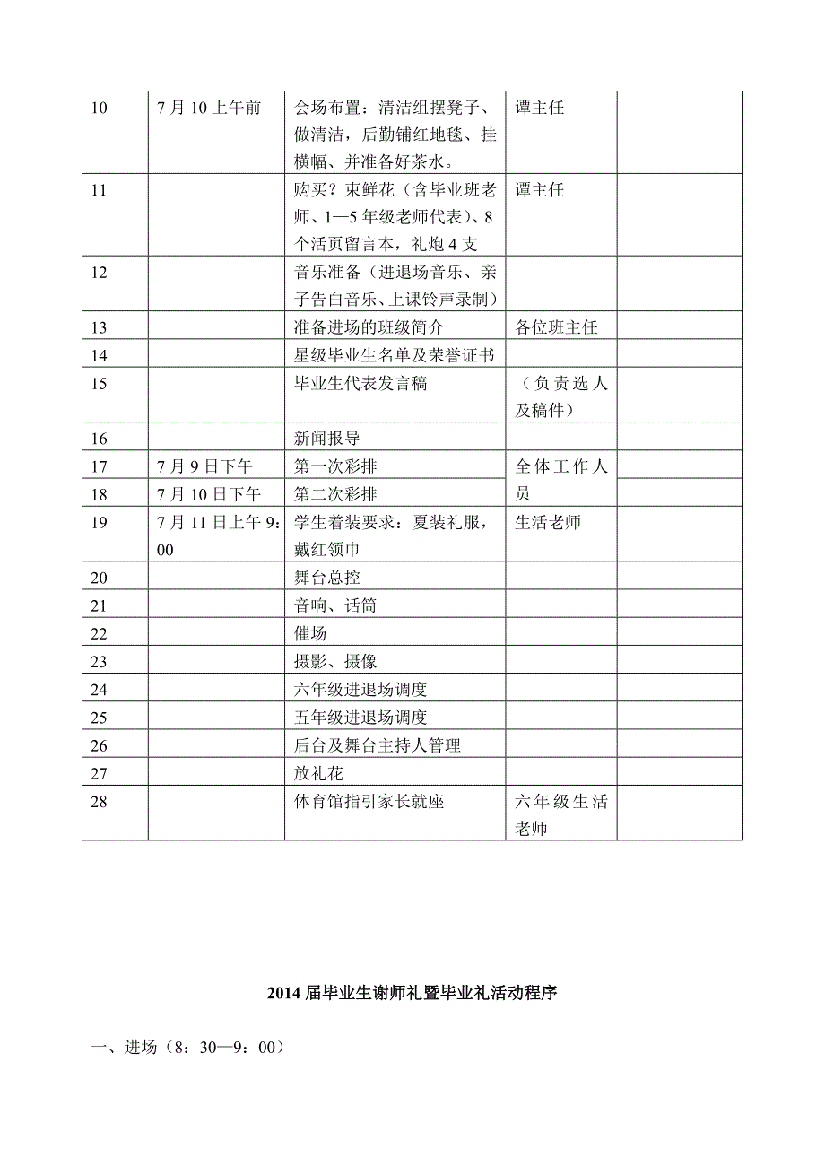 毕业生暨谢师礼方案_第2页