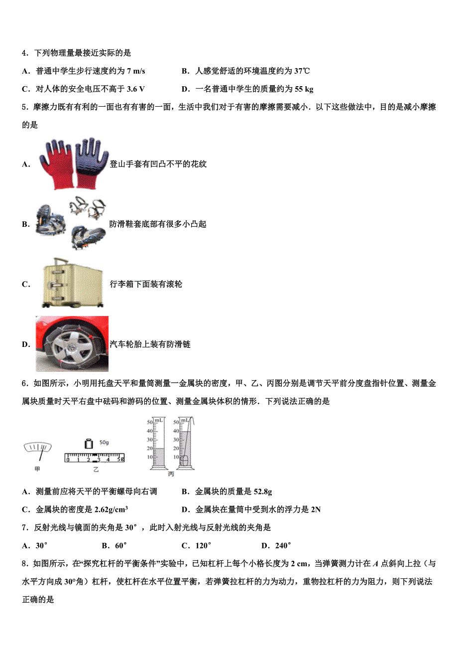 2022年江苏省仪征市第三中学中考冲刺卷物理试题含解析_第2页