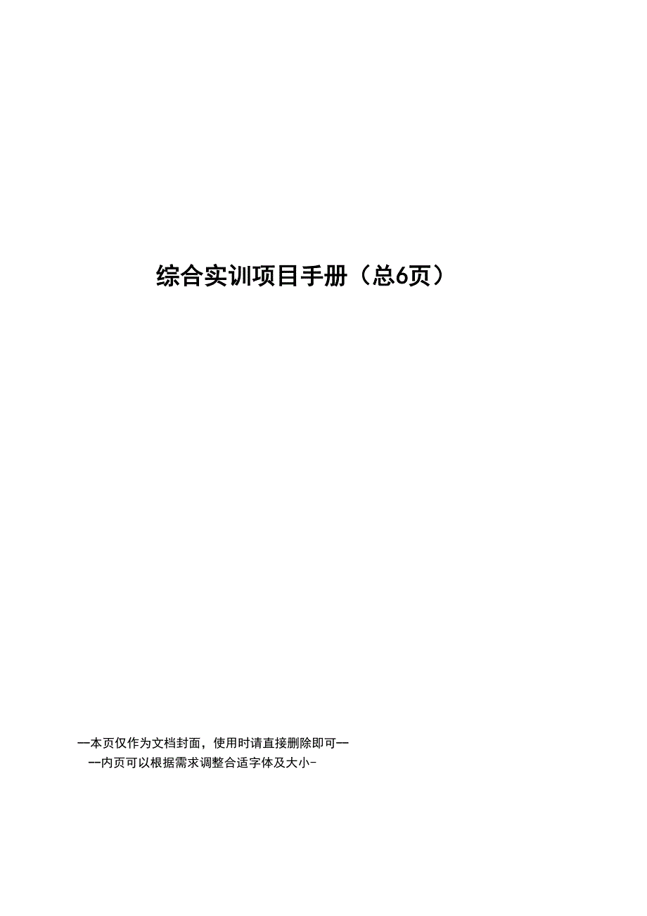 综合实训项目手册_第1页