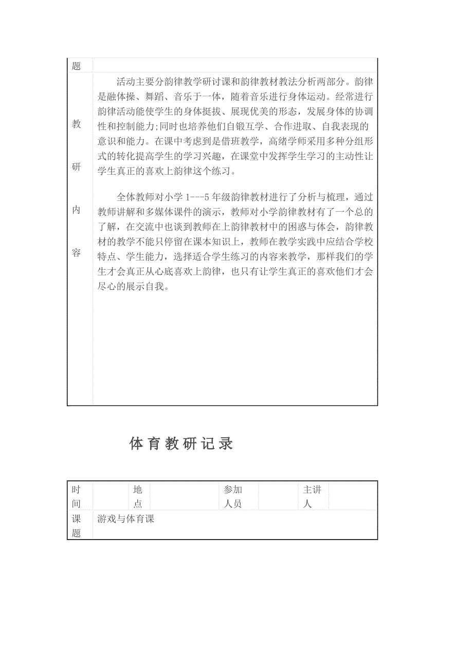 小学体育教研活动记录_第4页