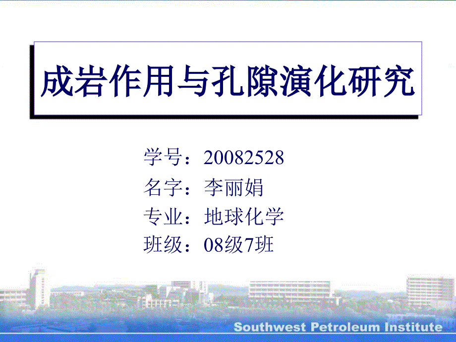 成岩作用与孔隙演化研究_第1页