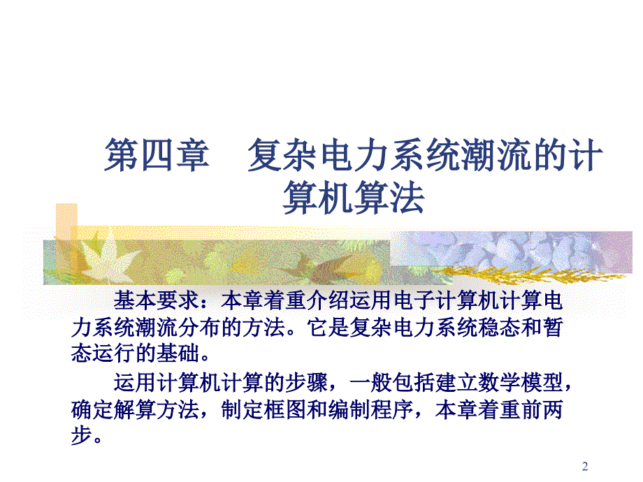 复杂电力系统潮流的计算机算法_第2页