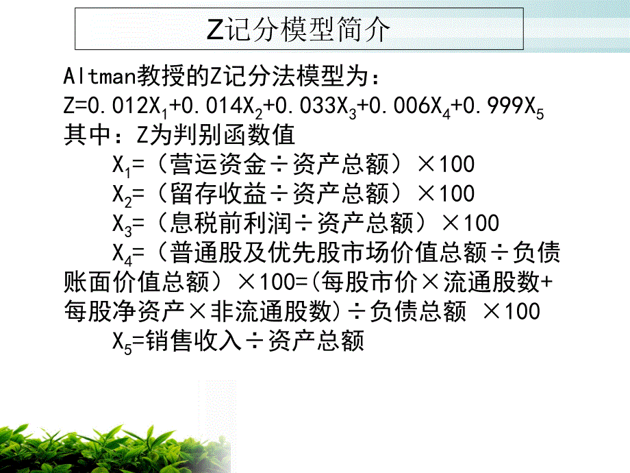 Z记分模型分析课件_第2页