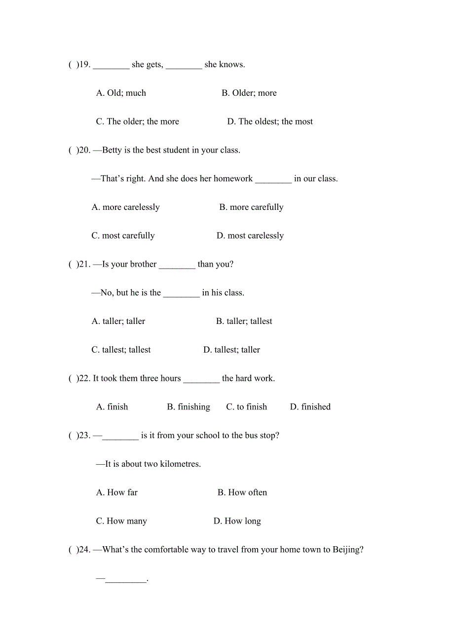 八上Module4单元测试题.doc_第3页