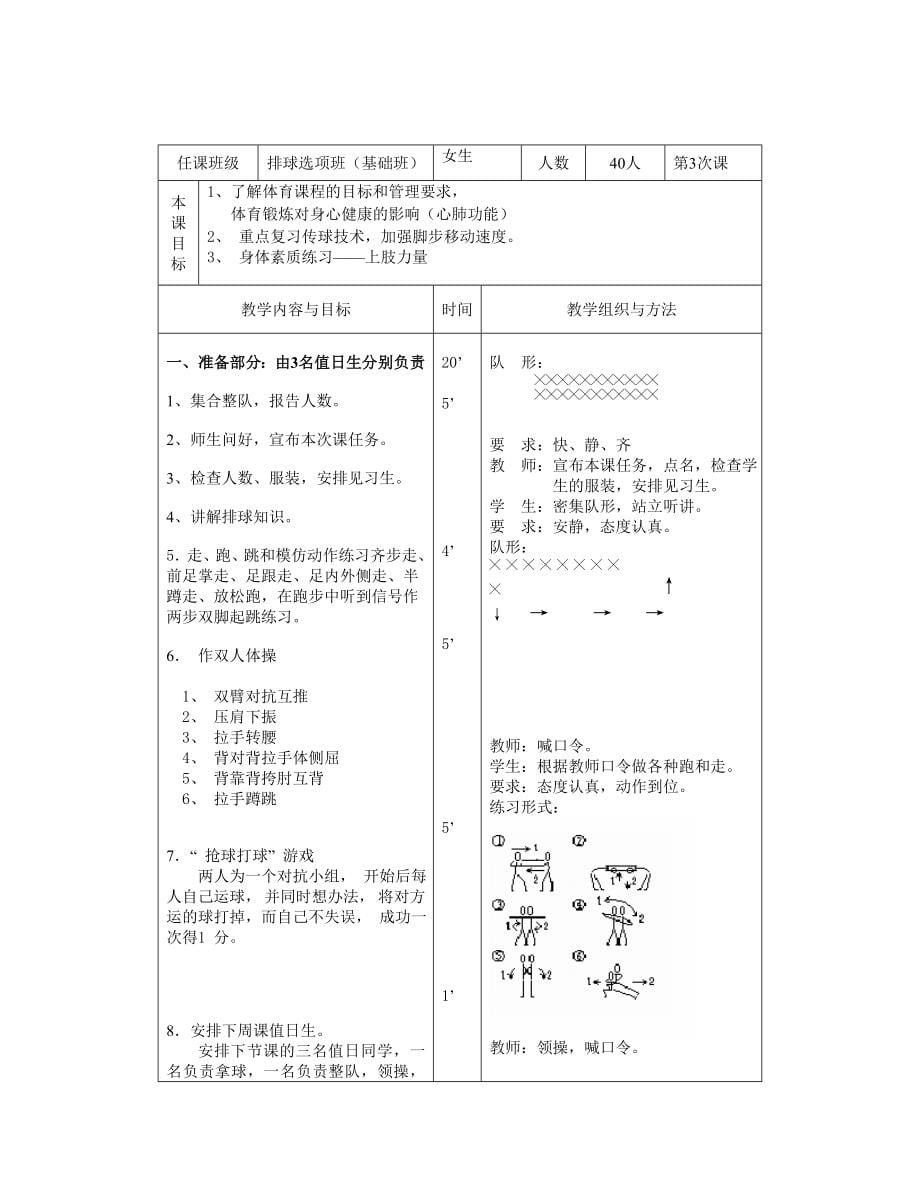 排球单项课教案（叶红）_第5页