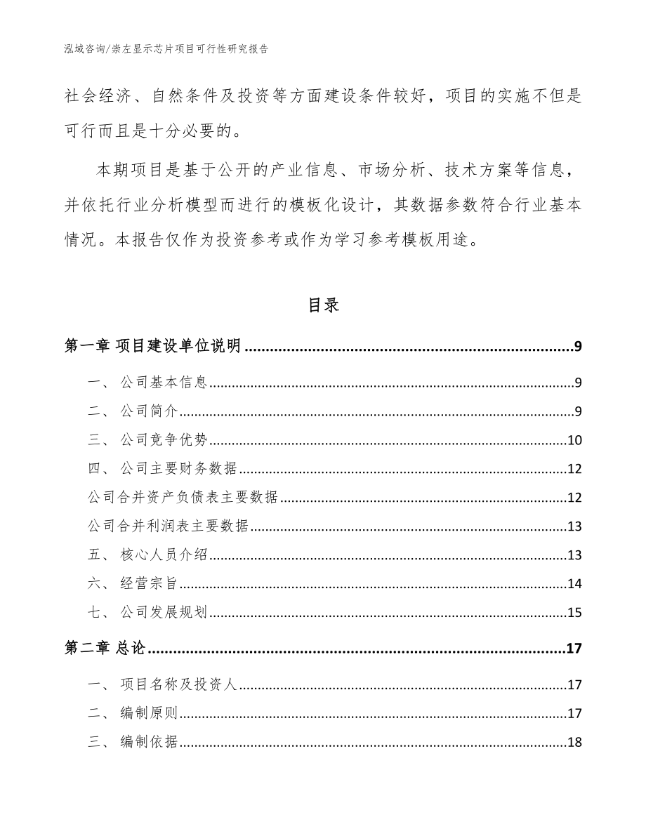 崇左显示芯片项目可行性研究报告_范文_第3页