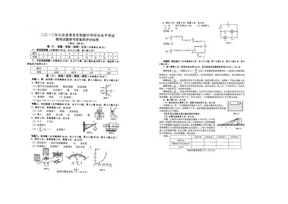 青岛市中考物理试题word版加答案_第5页