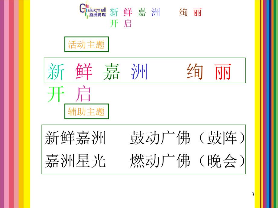 嘉洲广场开业典礼流程星烁PPT_第3页