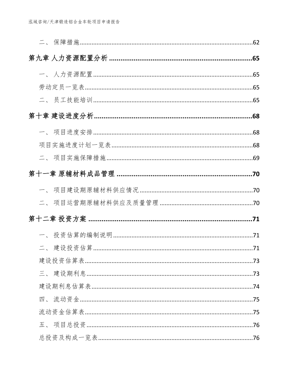 天津锻造铝合金车轮项目申请报告（范文模板）_第3页