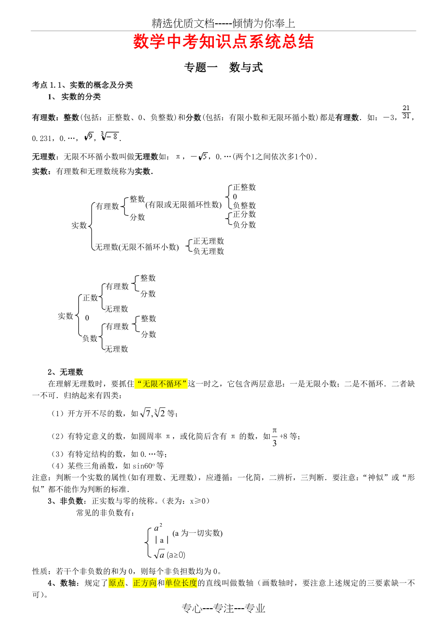 初中知识点总结(共56页)_第1页