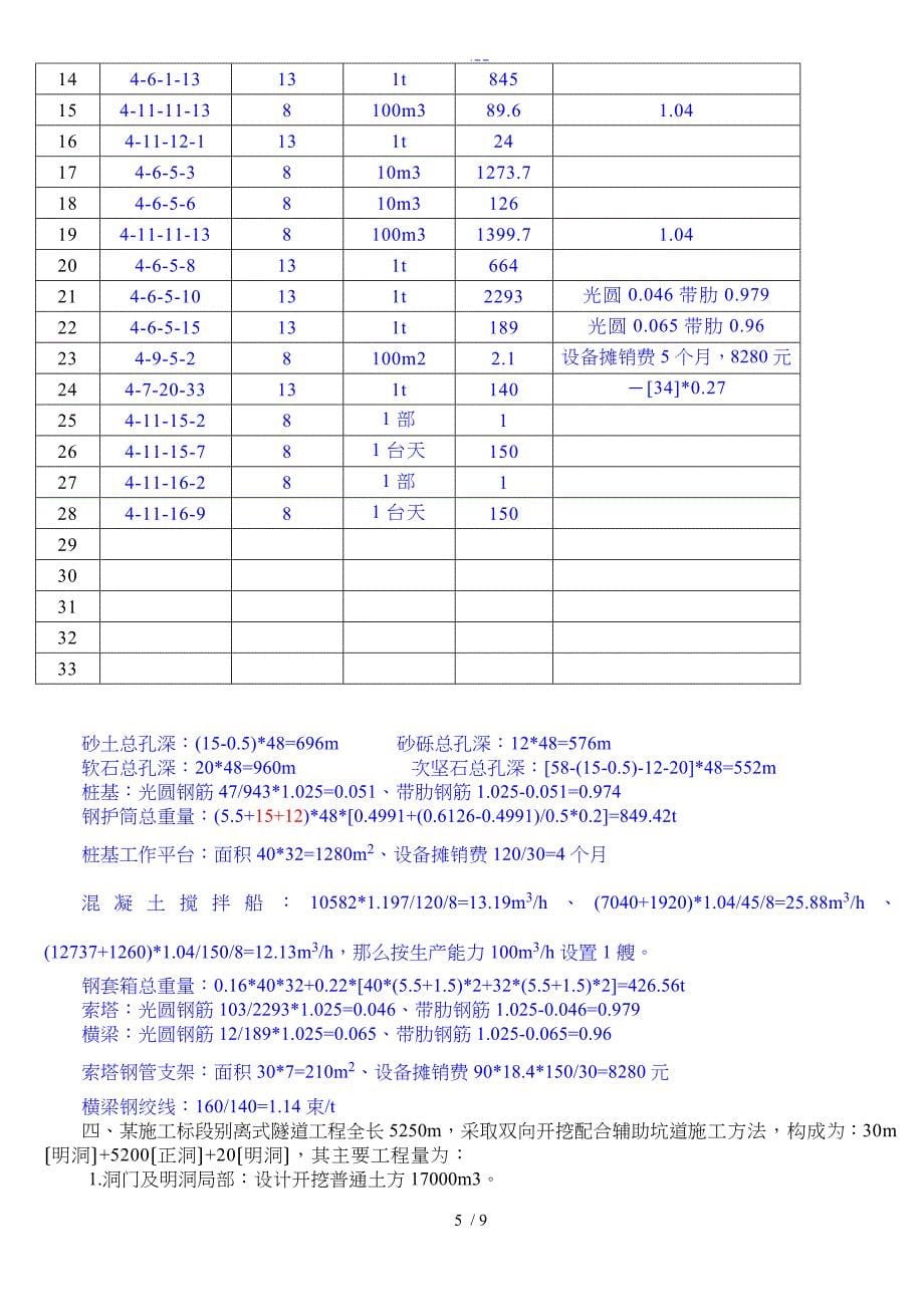 公路（甲级）造价工程师考试真题案例分析答案_第5页