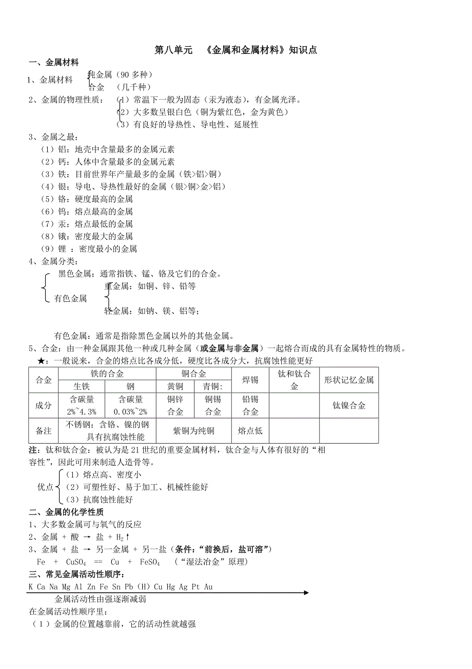 第8单元金属盒金属材料_第1页