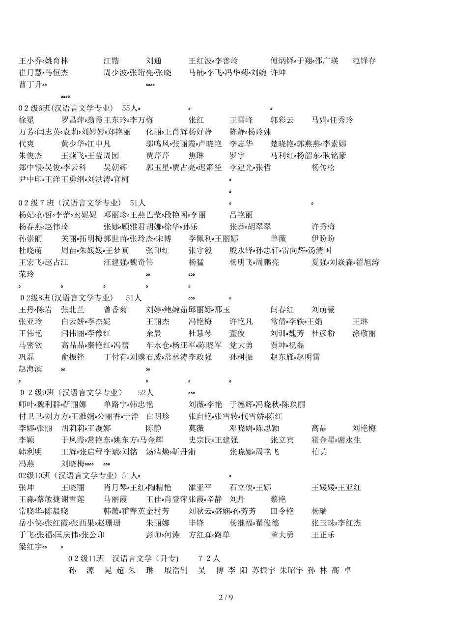 02级1班(汉语言文学专业)_第2页