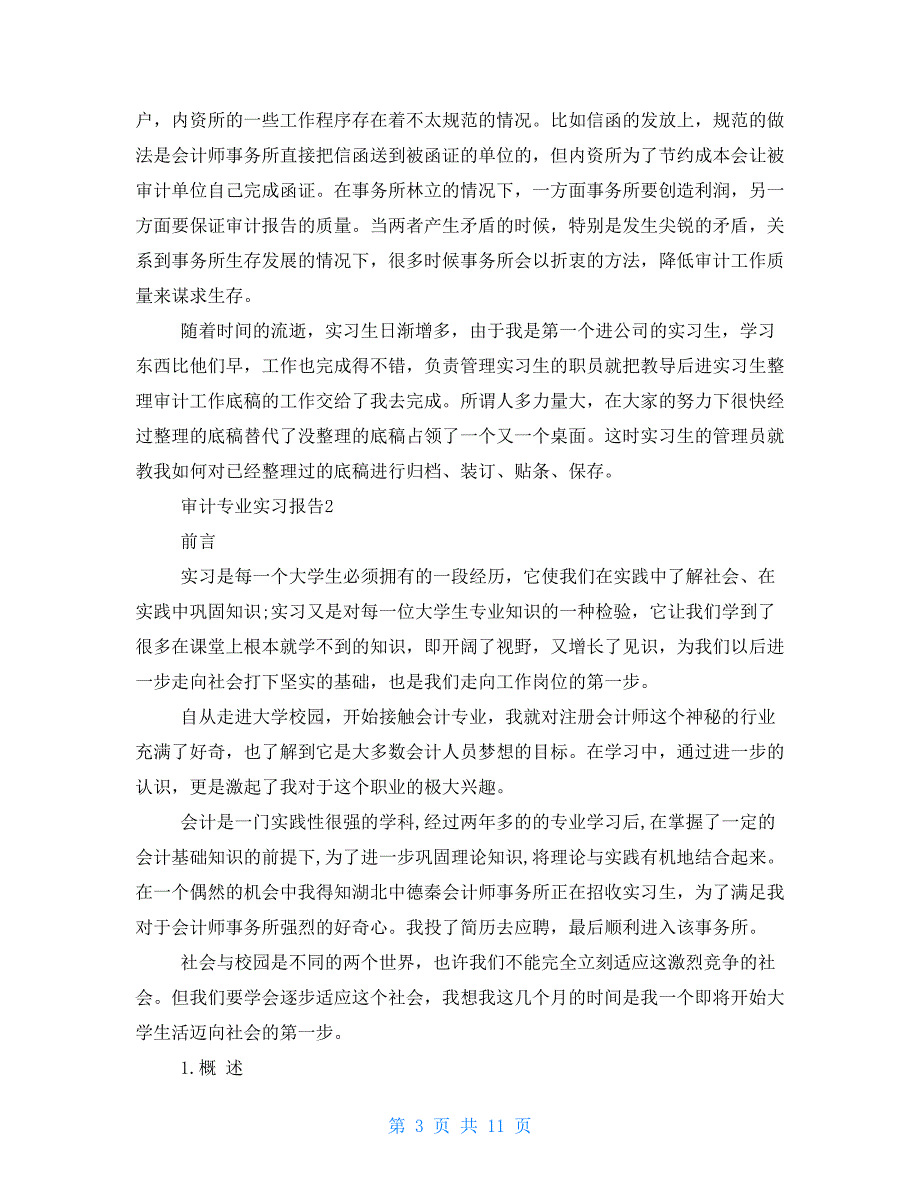 审计专业实习报告2021例文优秀2021_第3页