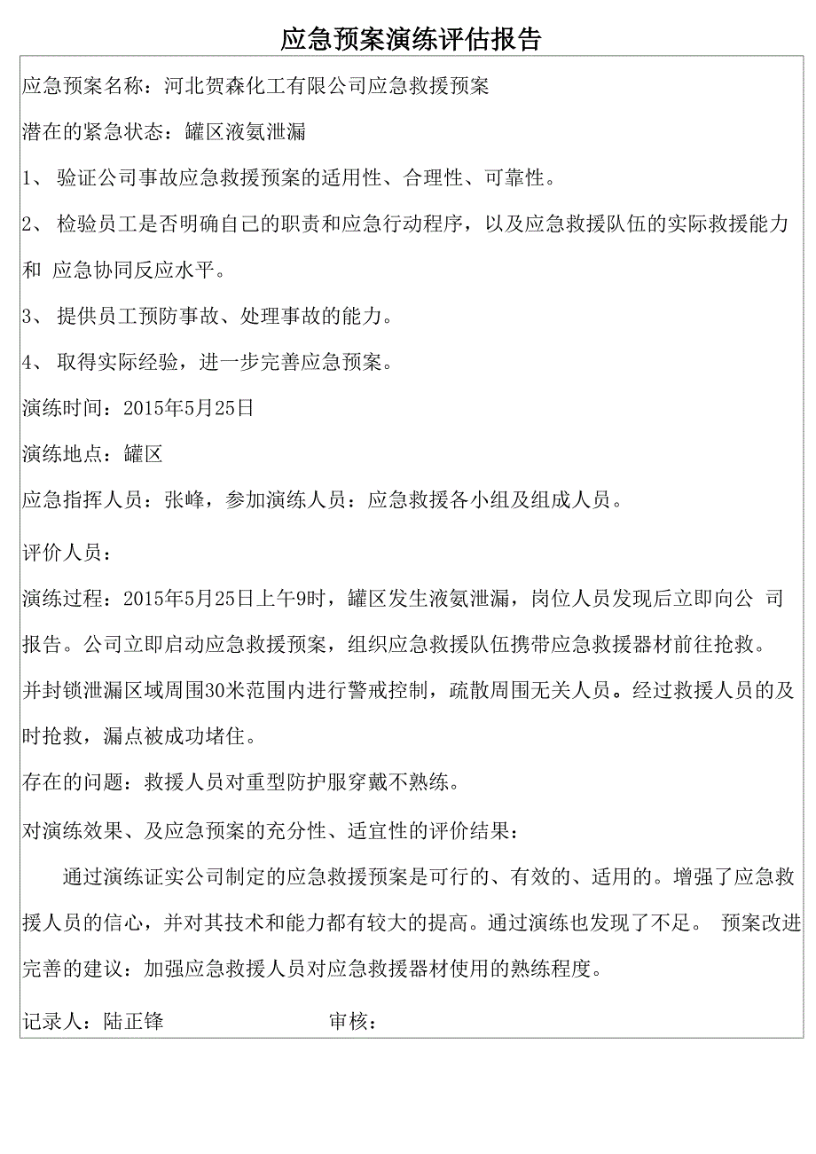 应急预案演练评估报告_第1页