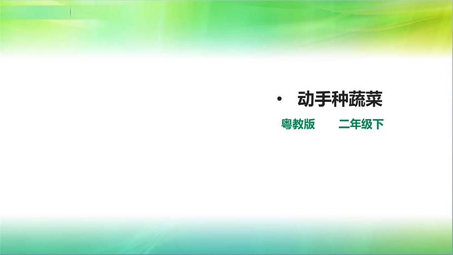 粤教版小学科学新版二年级下册科学2.6动手种蔬菜(ppt课件)_第1页