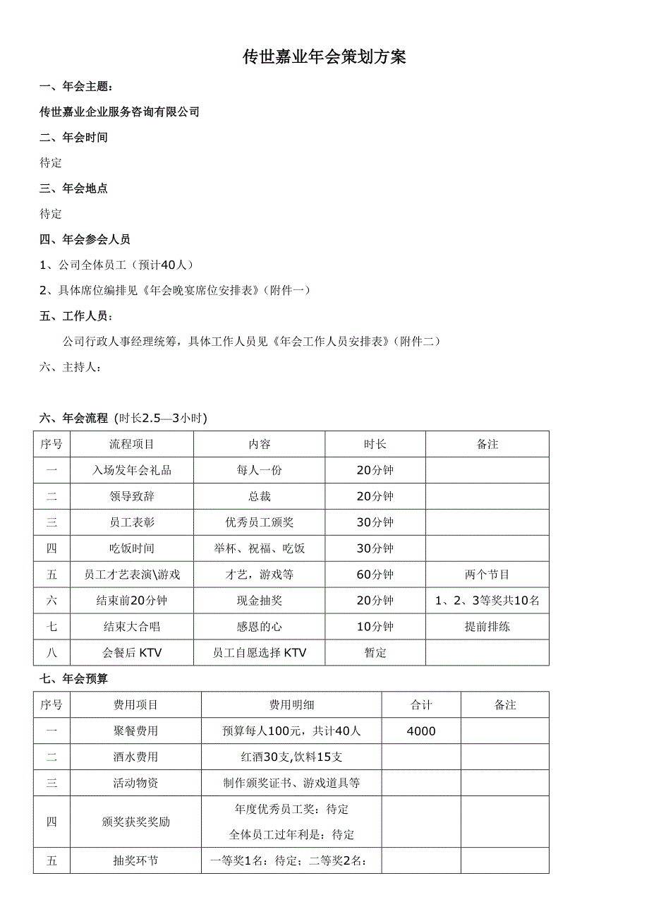 小型公司(50人)年会策划方案_第1页