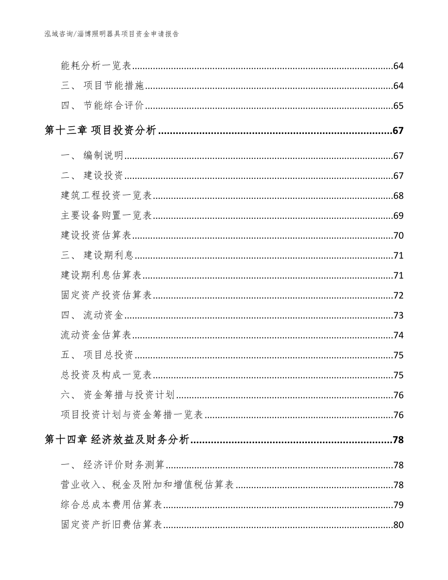 淄博照明器具项目资金申请报告（范文参考）_第4页