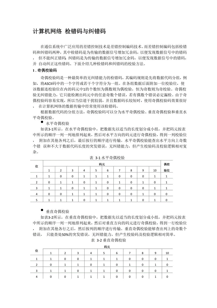 计算机网络 检错码与纠错码_第1页