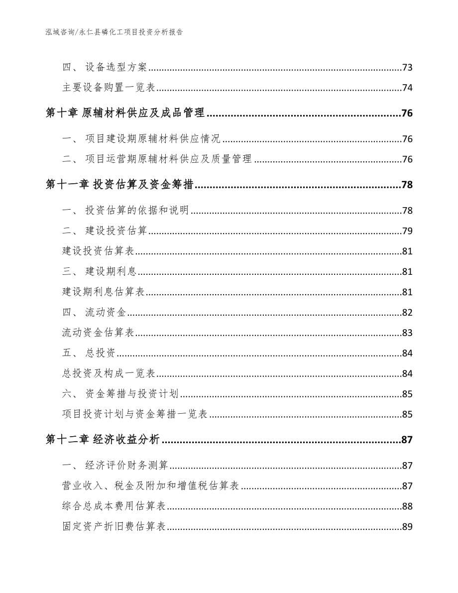 永仁县磷化工项目投资分析报告_第5页