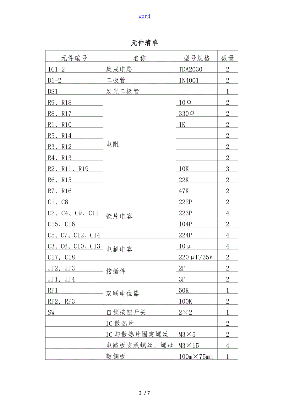 TDA2030A立体声功率放大器制作指导_第2页