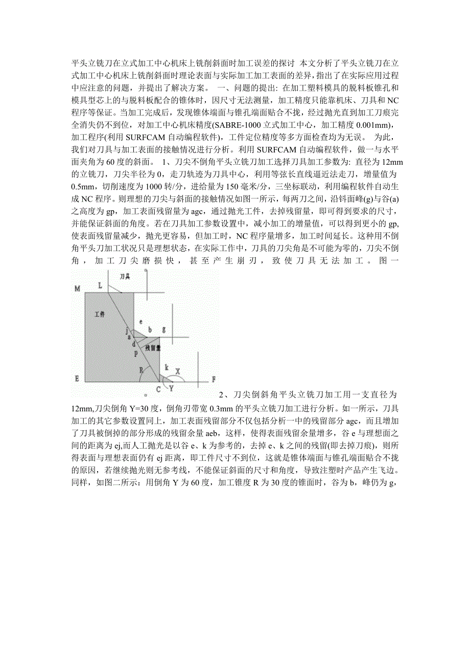 平头的立铣刀在立式加工中心机床上铣削斜面误差.doc_第1页