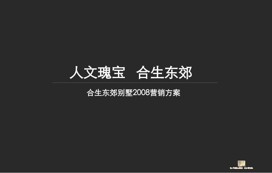 上海合生东郊别墅营销策略100p_第1页