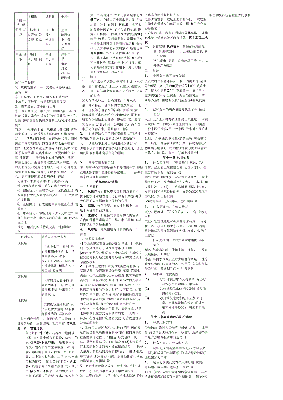 地质地貌学重点_第2页