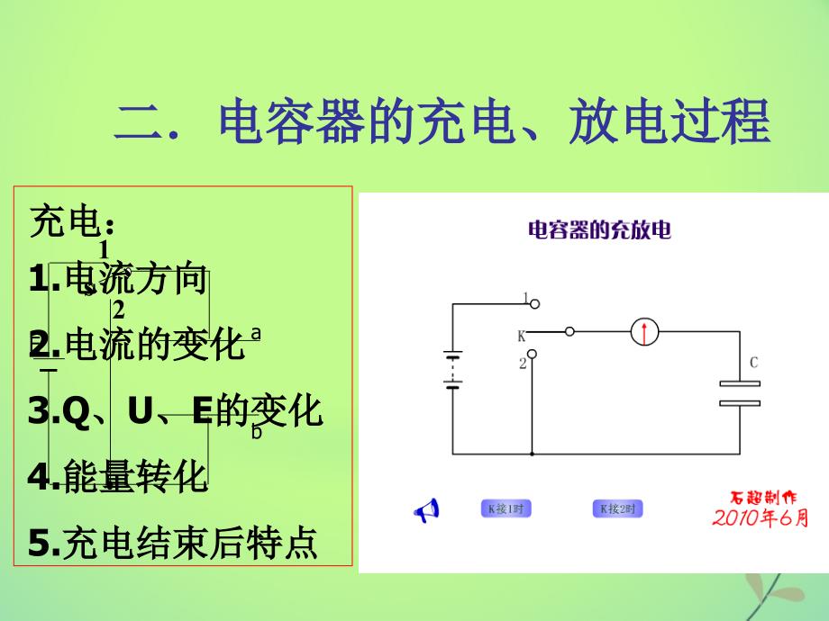 吉林省伊通满族自治县高中物理第一章静电场1.8电容器电容课件新人教版选修31_第3页