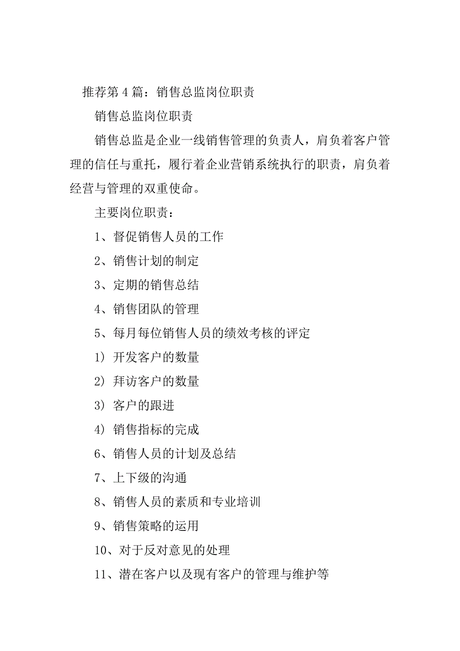 2023年软件渠道销售总监岗位职责（精选多篇）_第4页