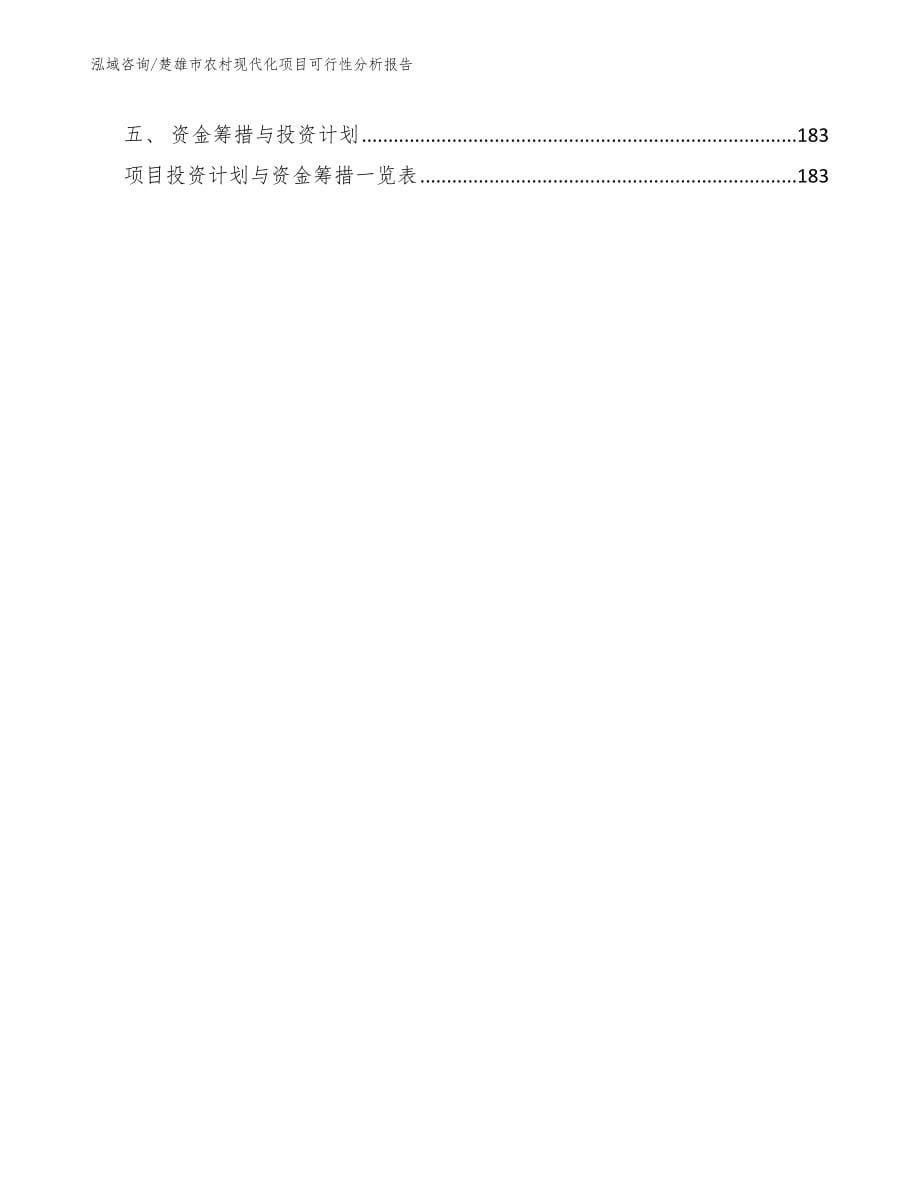 楚雄市农村现代化项目可行性分析报告_模板范文_第5页