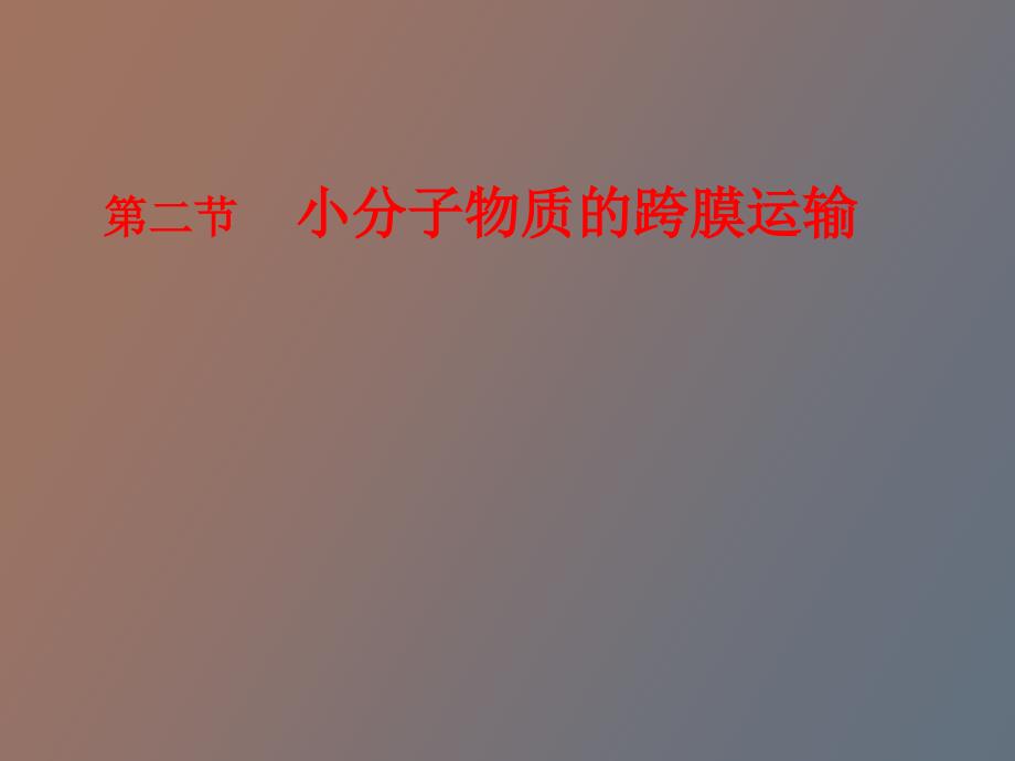 物质的跨膜运输小分子_第1页