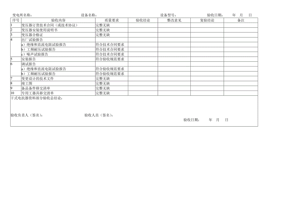 变压器验收表格_第3页