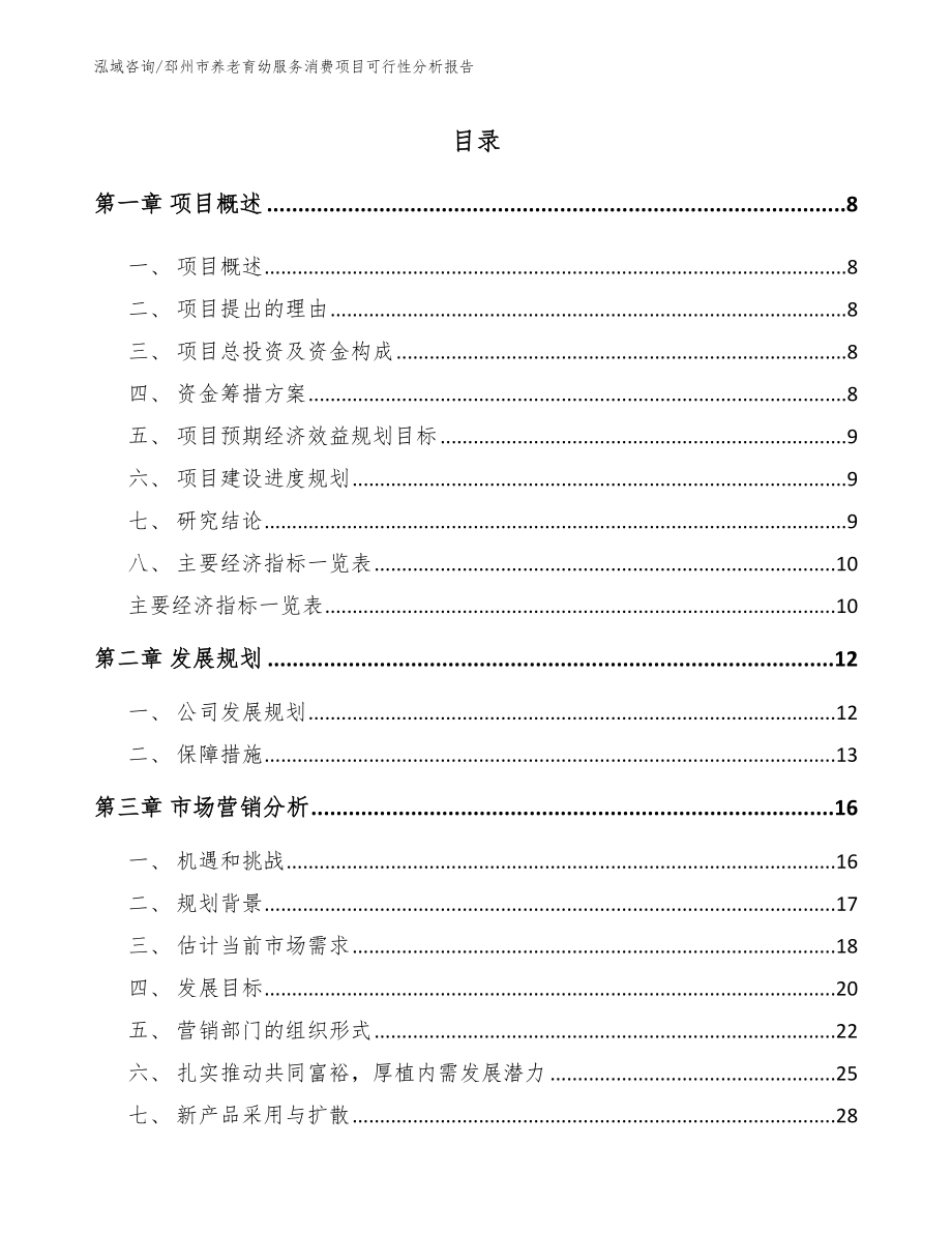 邳州市养老育幼服务消费项目可行性分析报告_第2页