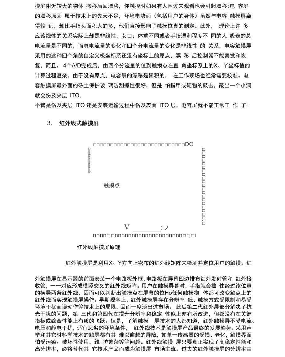 四大触摸屏技术工作原理及特点分析_第5页